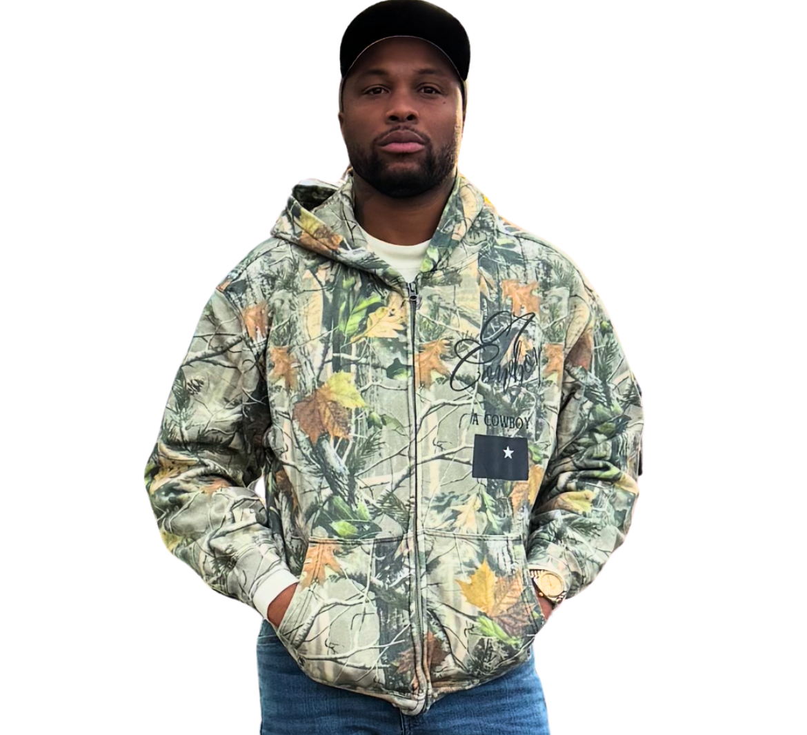 The Stamped Buff Zip Up Hoodie