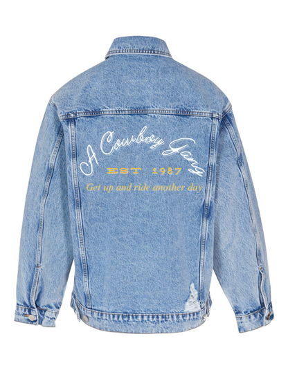 The A Cowboy Women's Denim Patchwork Jacket