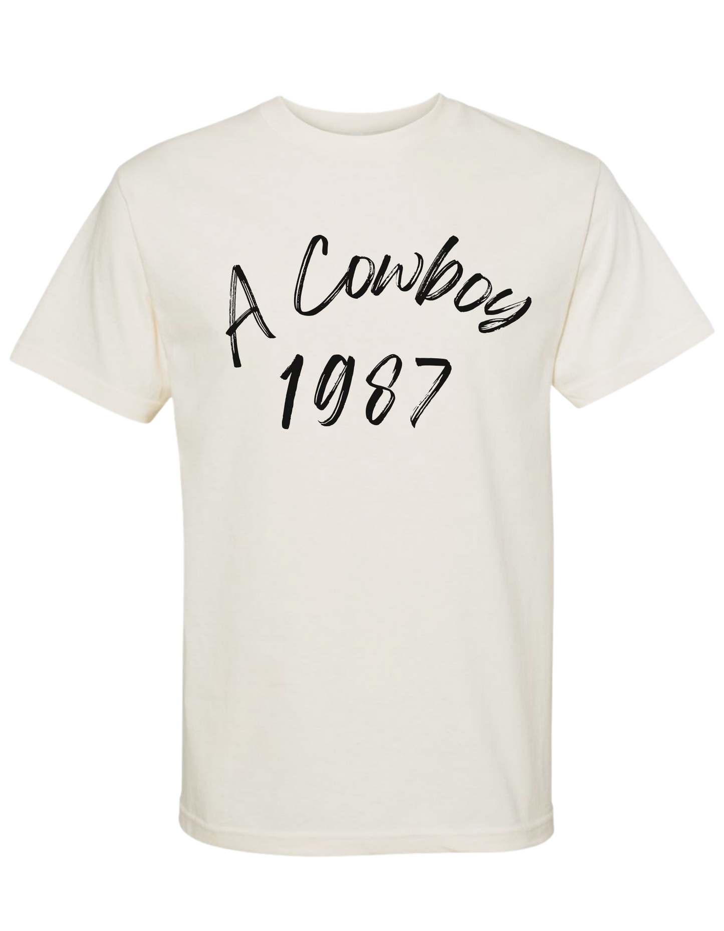 The Designer Cowboy Tee in Antique White