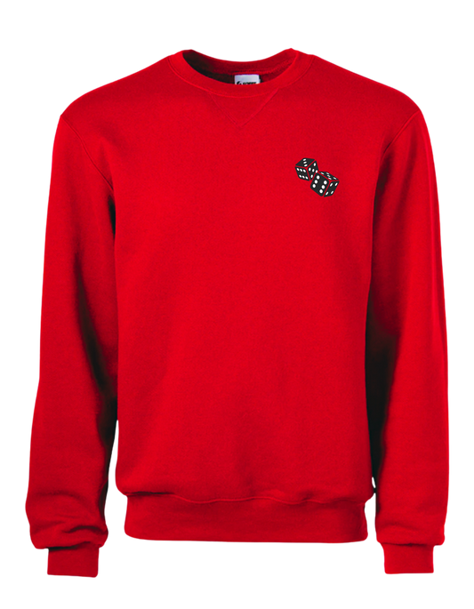 The Roll em Crewneck in Red