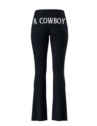 The A Cowboy Foldover Flare Leg Leggings