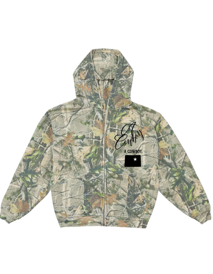 The Stamped Buff Zip Up Hoodie