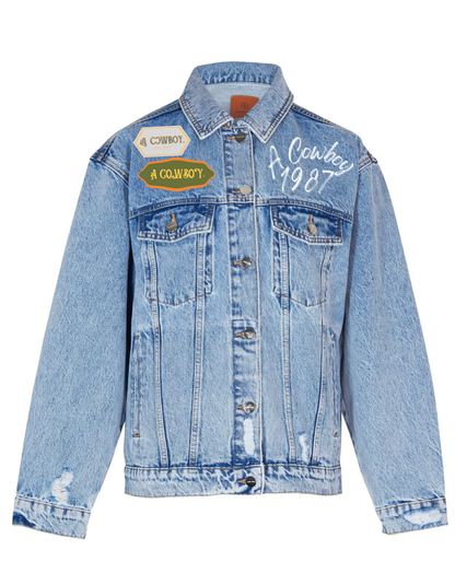 The A Cowboy Women's Denim Patchwork Jacket