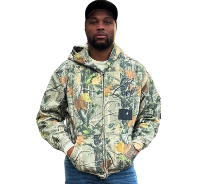 The Stamped Buff Zip Up Hoodie