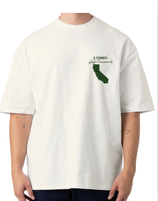 The GO GO Sacramento Statesman Tee in Vintage White