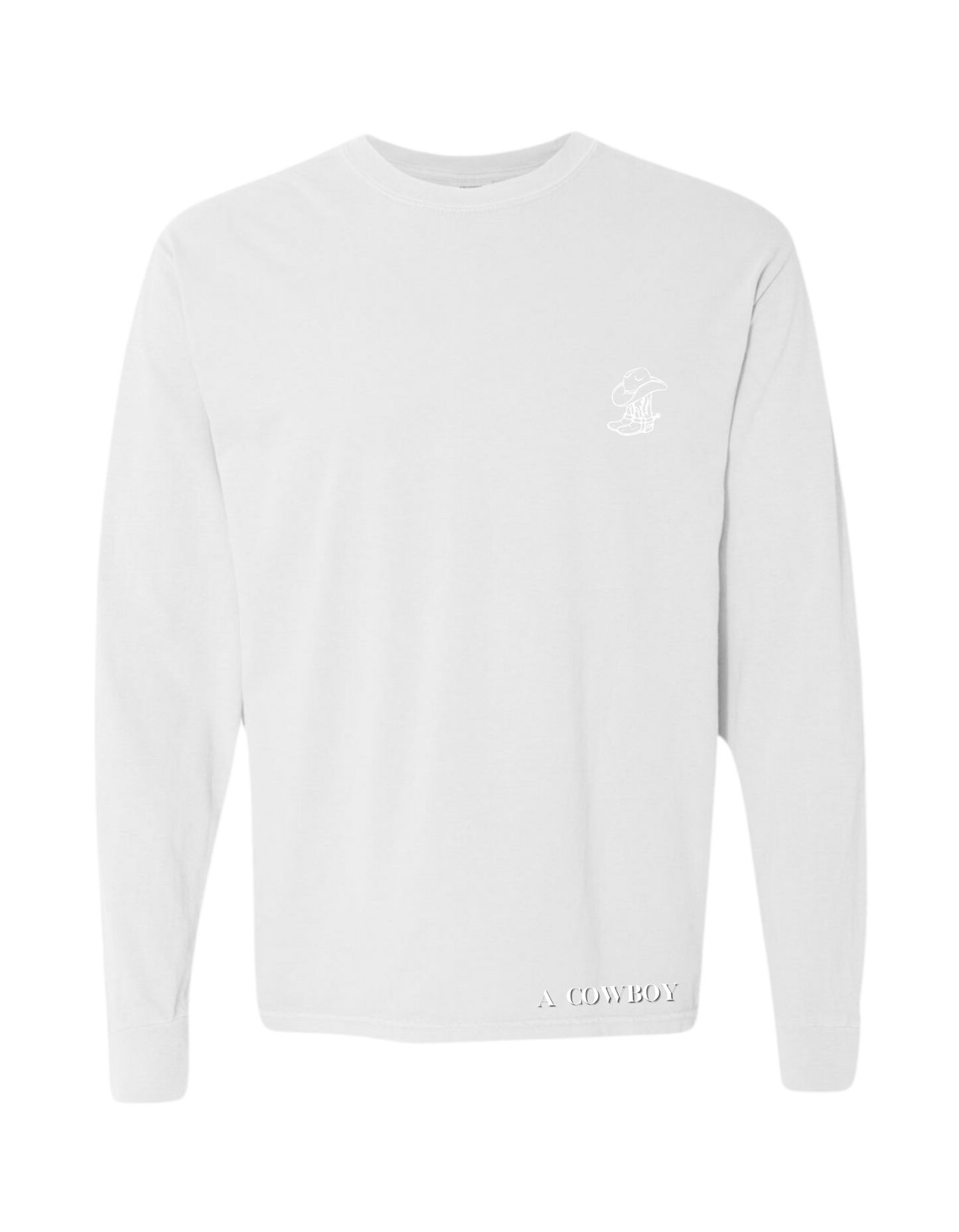 The Back Bone Long Sleeve Tee in Stormy White