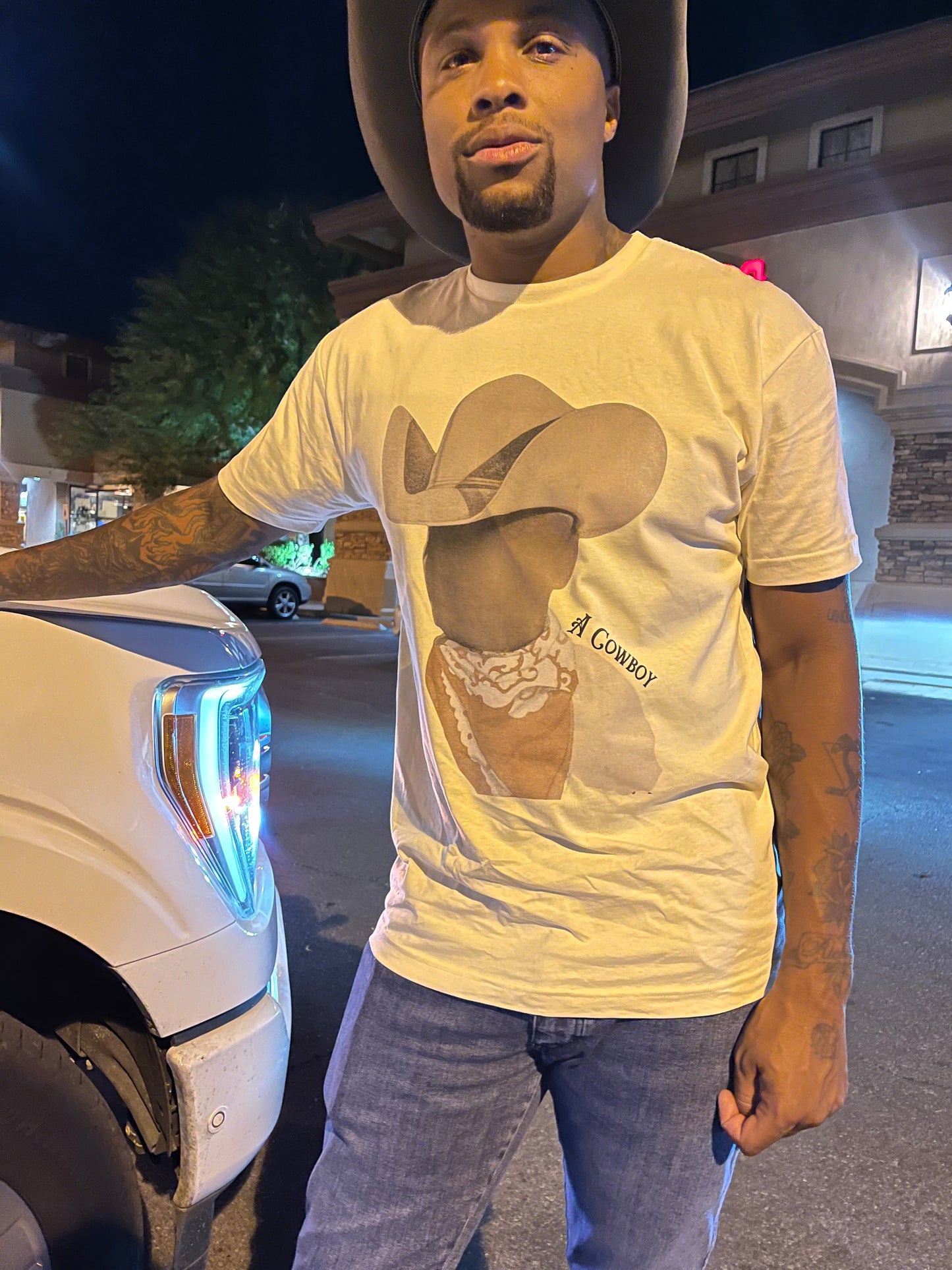 The OG Cowboy Tee in Antique White