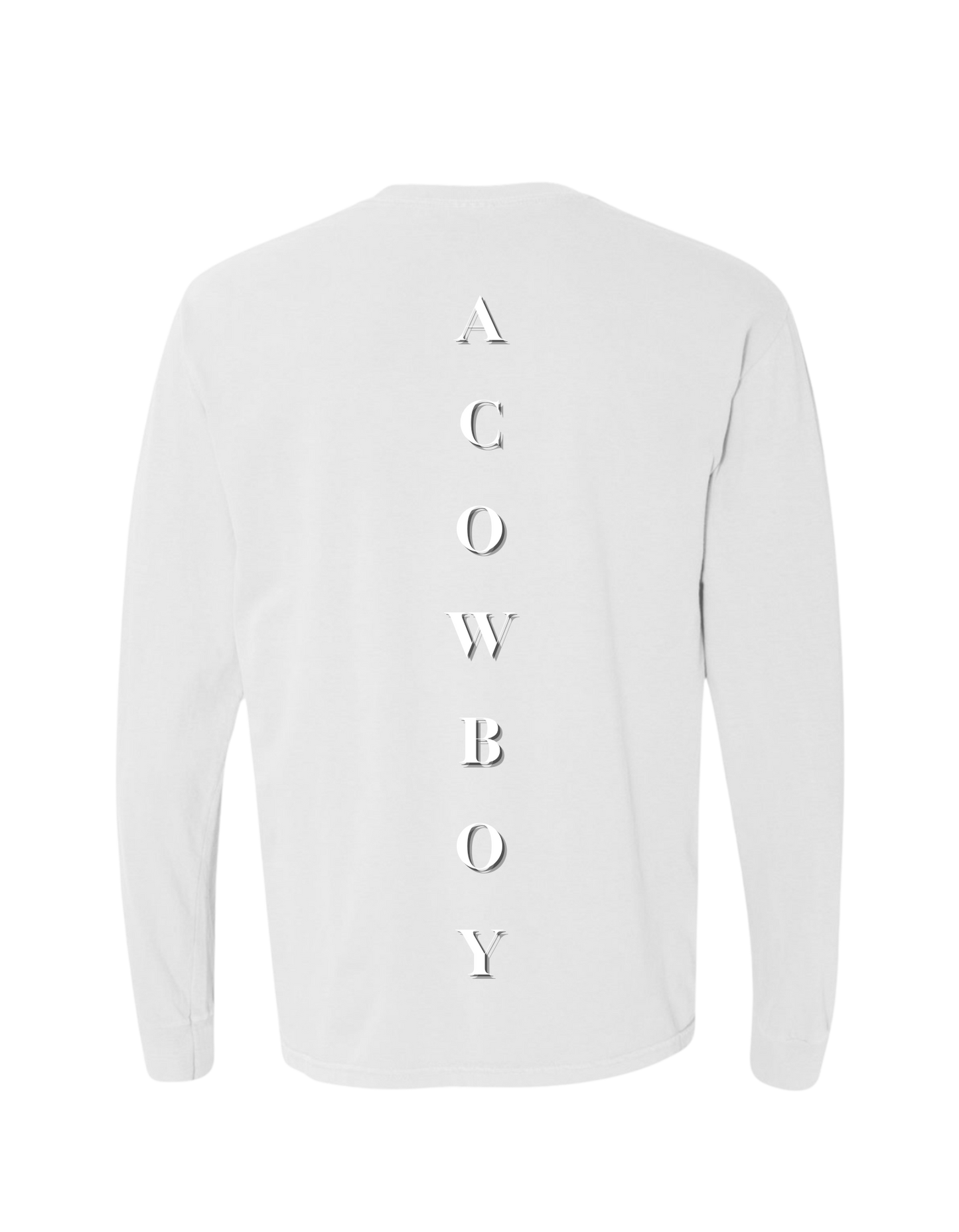 The Back Bone Long Sleeve Tee in Stormy White