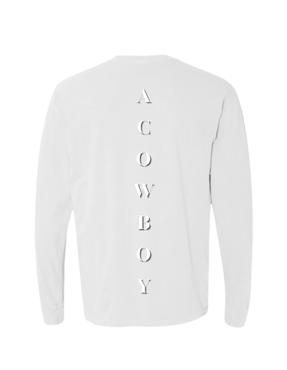 The Back Bone Long Sleeve Tee in Stormy White